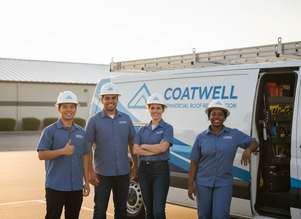 Commercial roof coating company in Stafford, NY