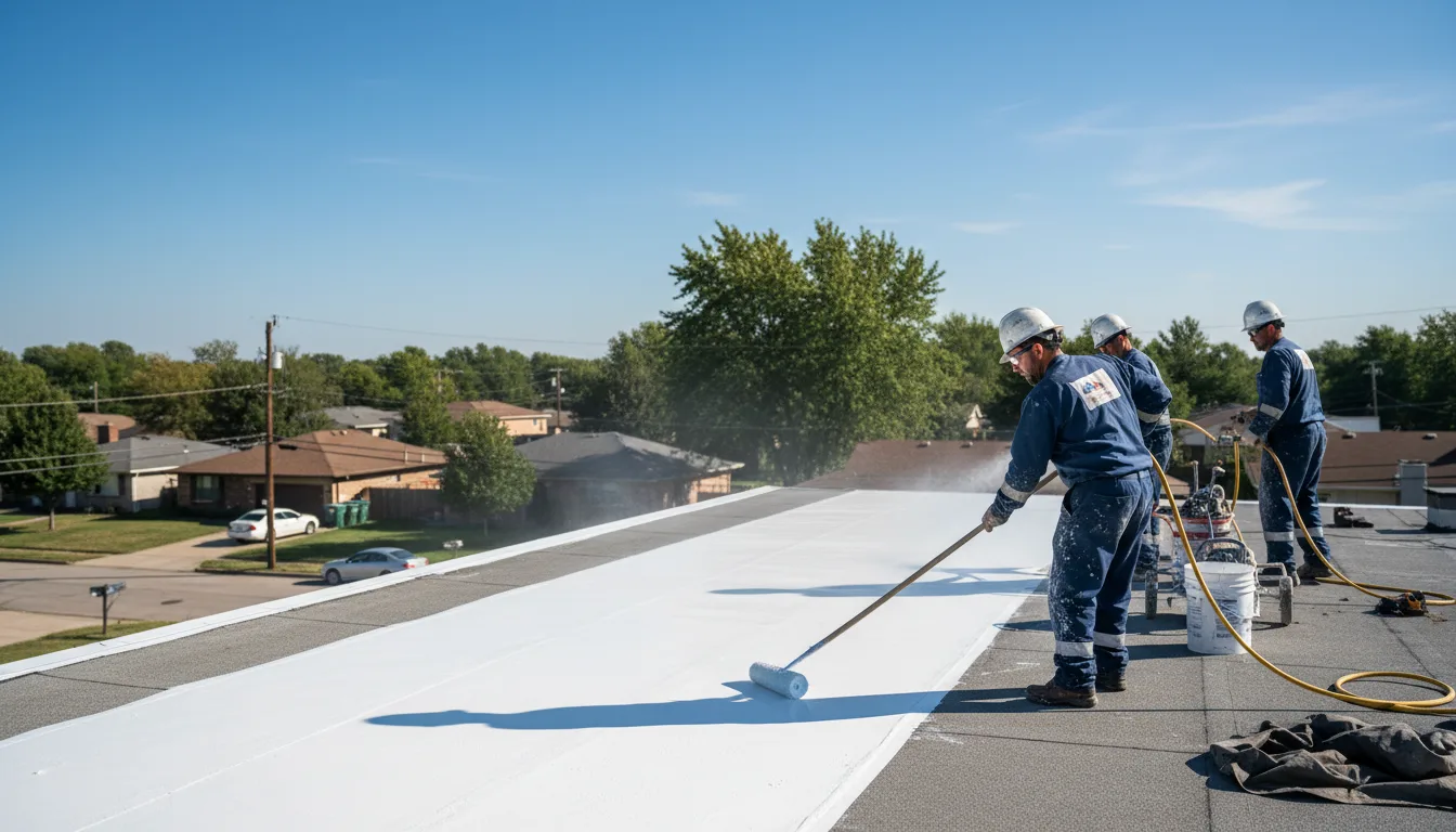 Commercial roof coating in Stafford, NY near me